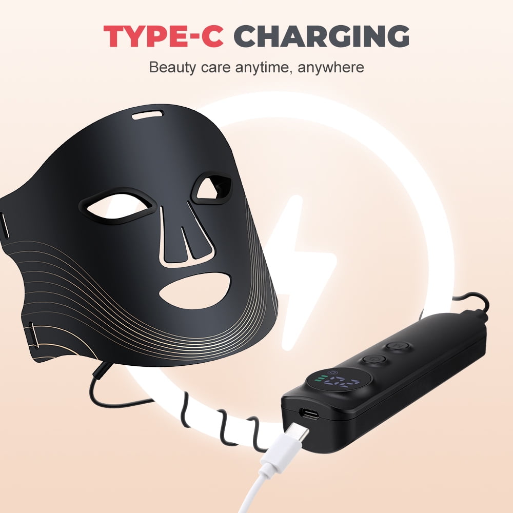Revitalize Your Skin with the Ultimate Red Light Therapy Mask - 7 Color Modes, Portable LED Technology, and Remote Control for At-Home Spa Treatments