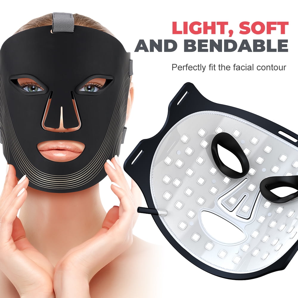 Revitalize Your Skin with the Ultimate Red Light Therapy Mask - 7 Color Modes, Portable LED Technology, and Remote Control for At-Home Spa Treatments