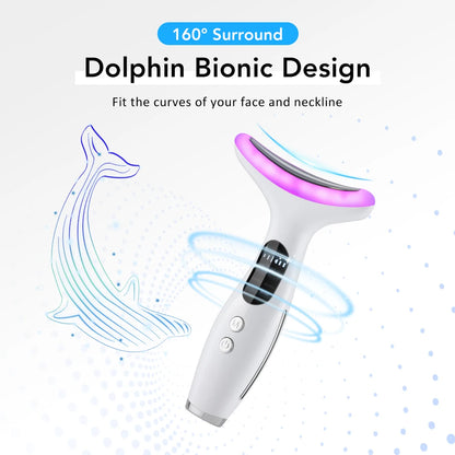 Revitalize Your Skin with the EMS Face Neck Beauty Device - 7 Color LED Light for Anti-Aging and Lifting!