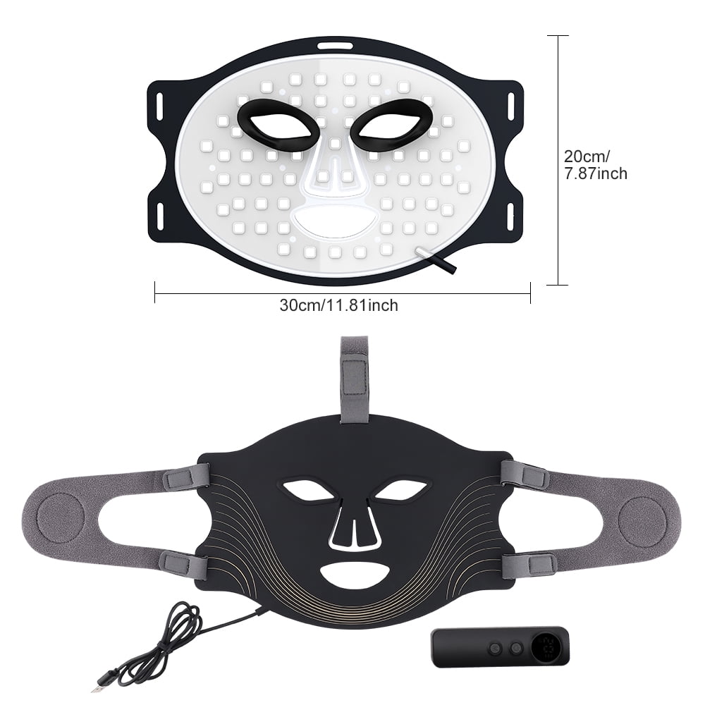 Revitalize Your Skin with the Ultimate Red Light Therapy Mask - 7 Color Modes, Portable LED Technology, and Remote Control for At-Home Spa Treatments