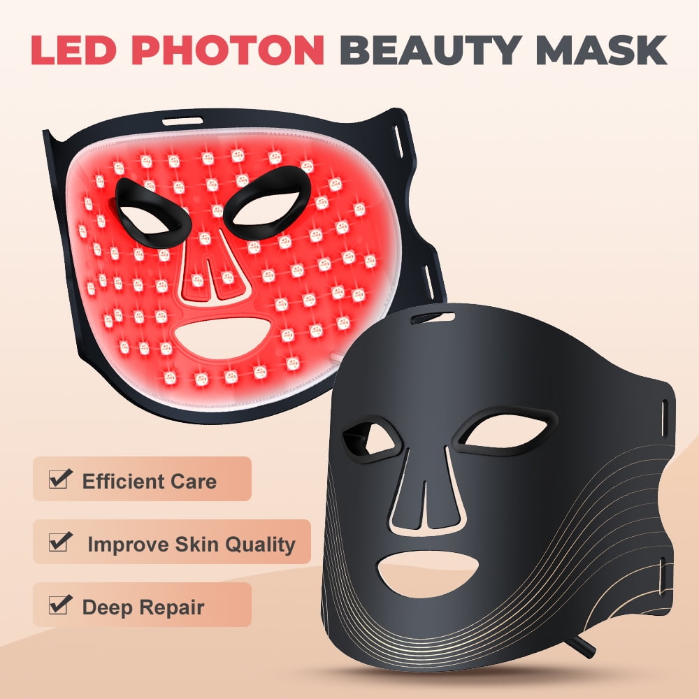 Revitalize Your Skin with the Ultimate Red Light Therapy Mask - 7 Color Modes, Portable LED Technology, and Remote Control for At-Home Spa Treatments